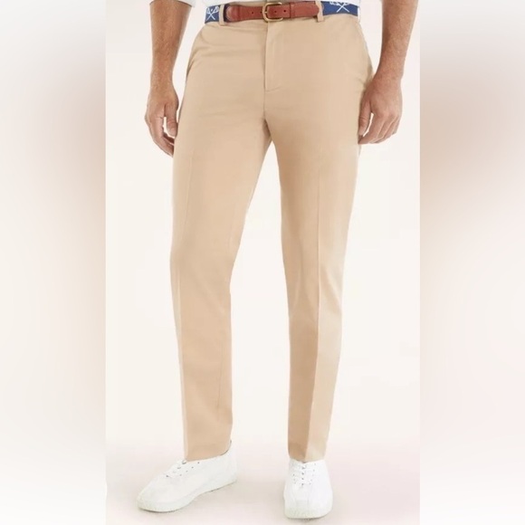 Brooks Brothers Other - Brooks Brothers Milano Beige Chino Pants Flat Front Mens Size 33X33 (573)